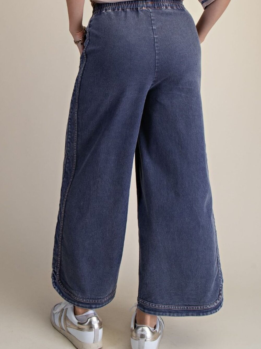 EASEL MINERAL WASHED TENCEL PANTS 100% TENCEL - Picture 6 of 6